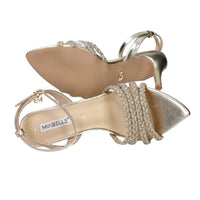 Miabelle Damen Sandale mit Absatz MB1153 Platin