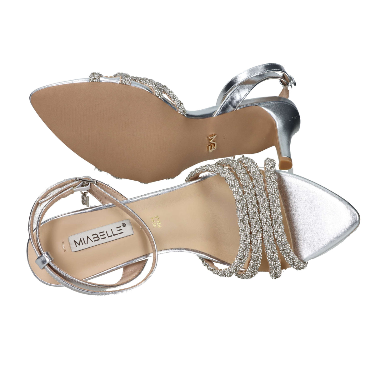 Miabelle Damen Sandale mit Absatz MB1153 Silber