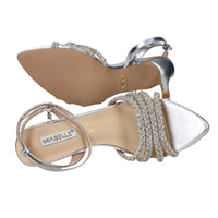 Miabelle Damen Sandale mit Absatz MB1153 Silber
