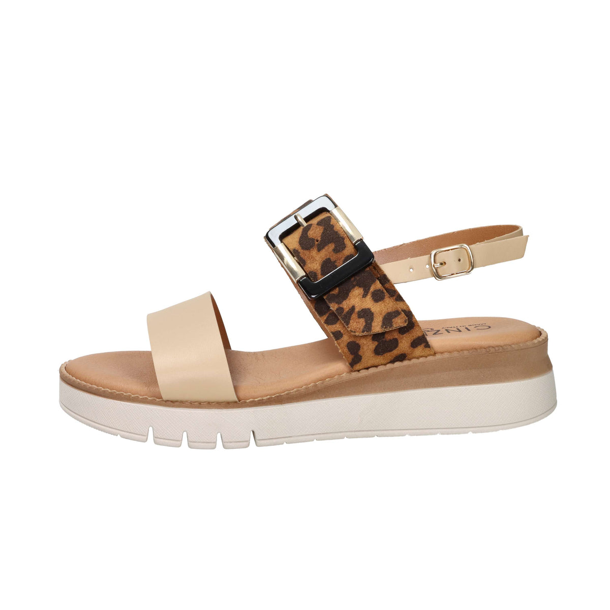 Cinzia Soft Donna Sandalo con zeppa NG2755 Cuoio