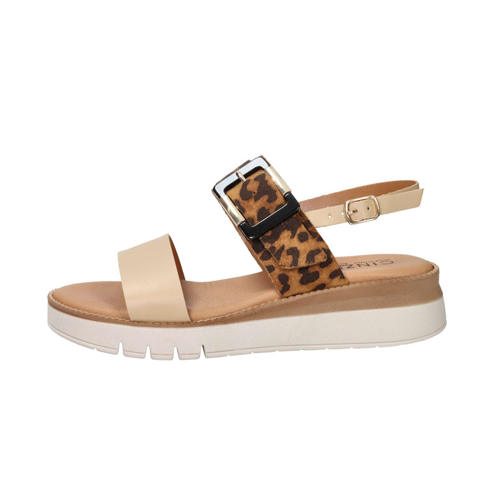 Cinzia Soft Donna Sandalo con zeppa NG2755 Cuoio