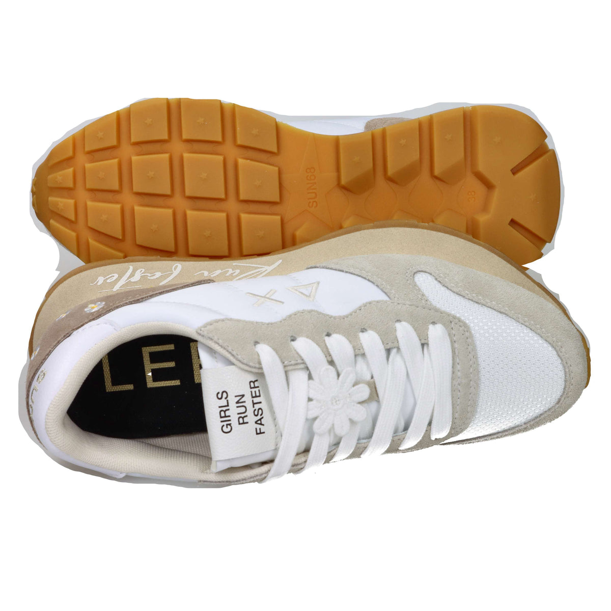 Sun68 Femme Baskets Z36207 Blanc