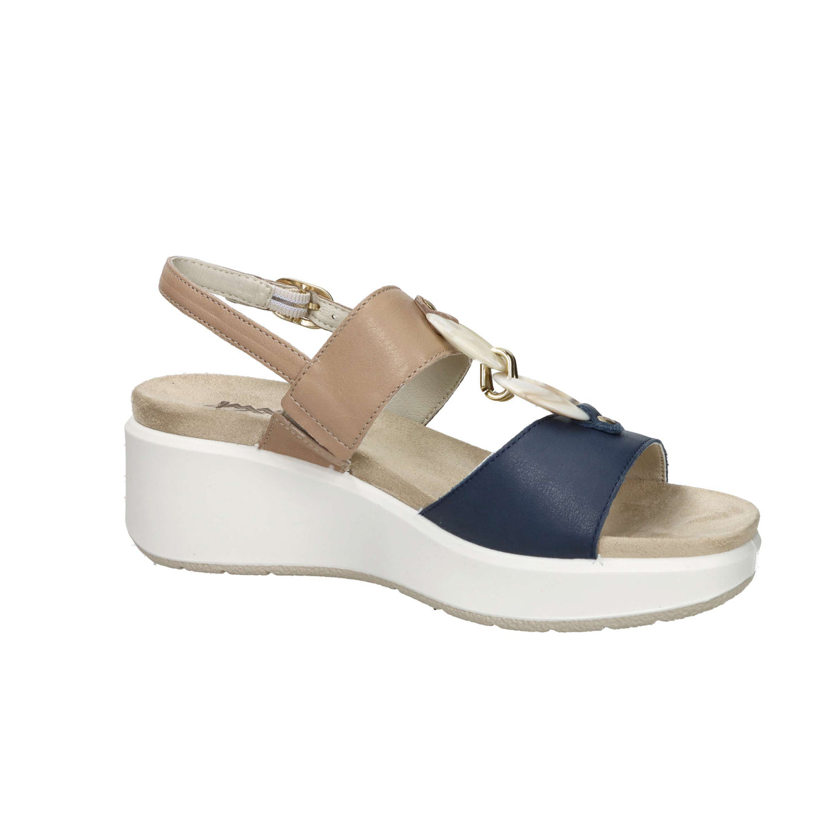 Imac Women's Wedge Sandal 109020 Beige/Blue