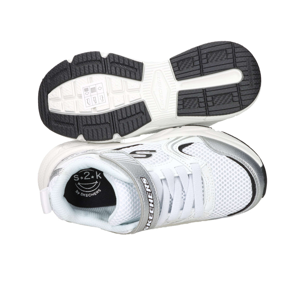 Skechers Garçons Baskets 303692L Blanc/Argent