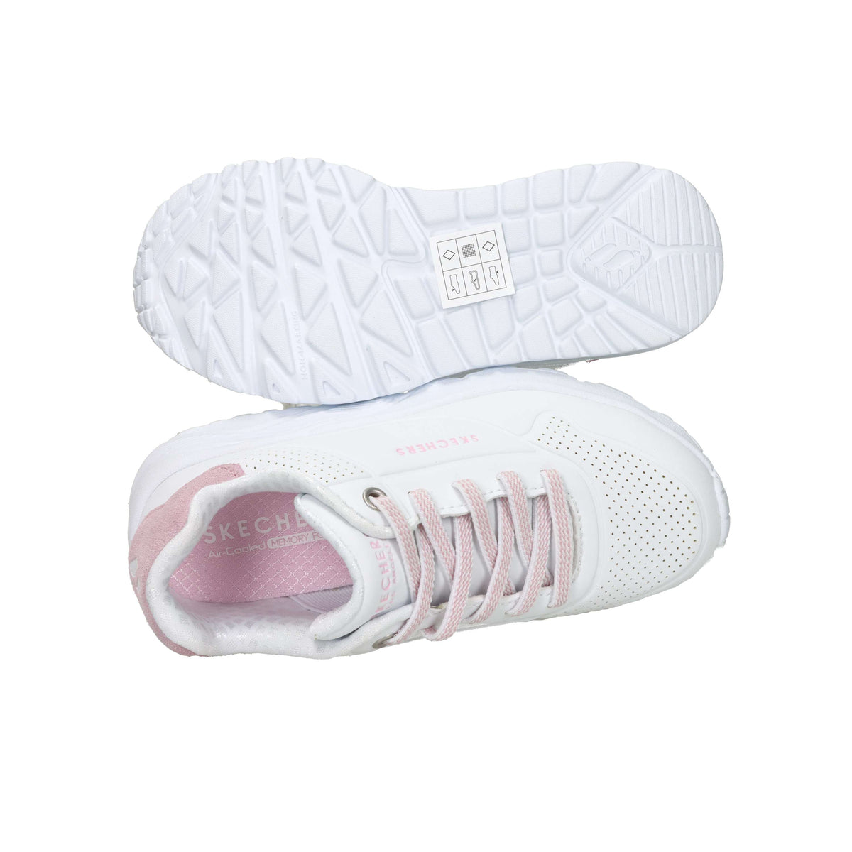 Skechers Filles Baskets 310376L Blanc/Rose