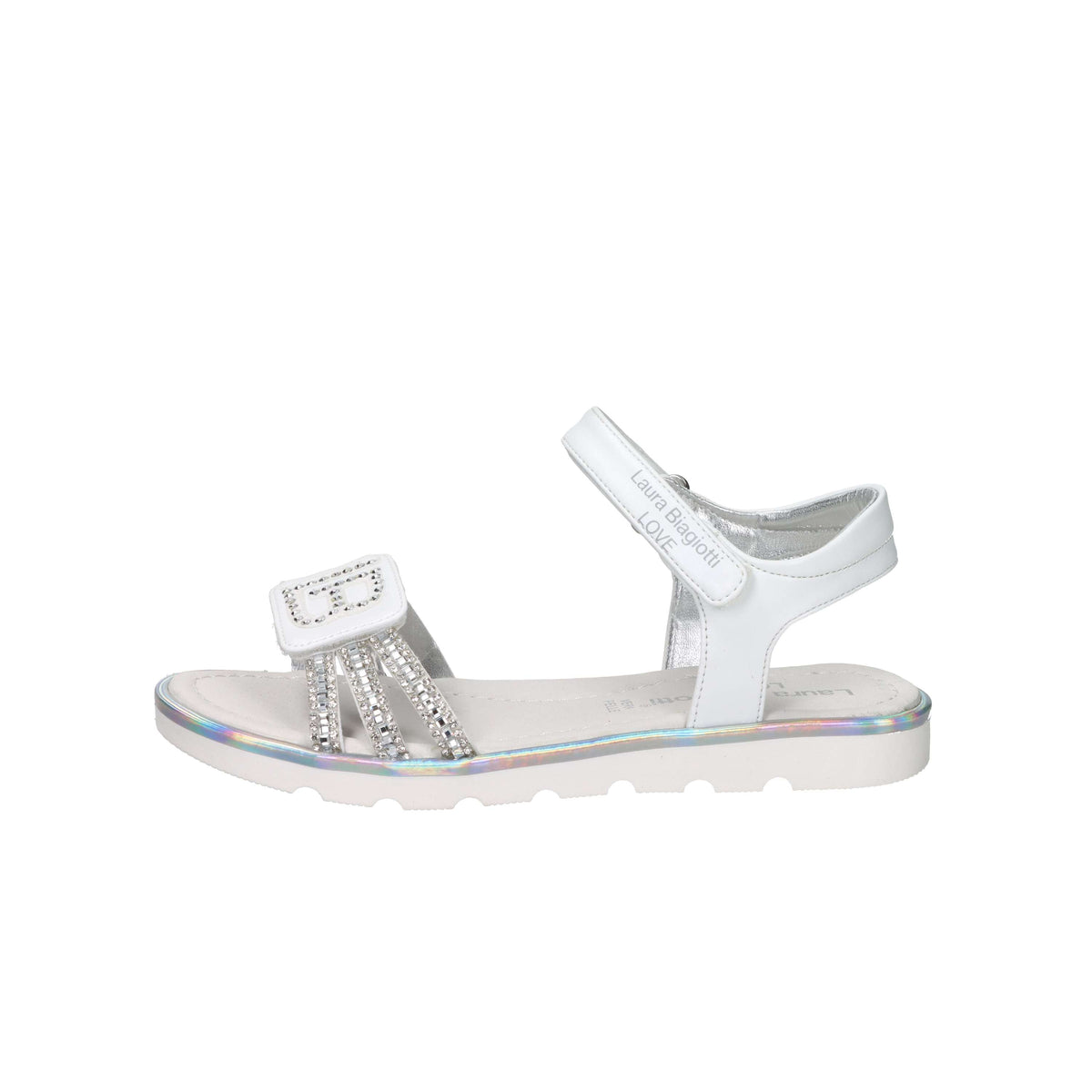 Laura Biagiotti Love Bambine e ragazze Sandalo 9881 Bianco/Argento