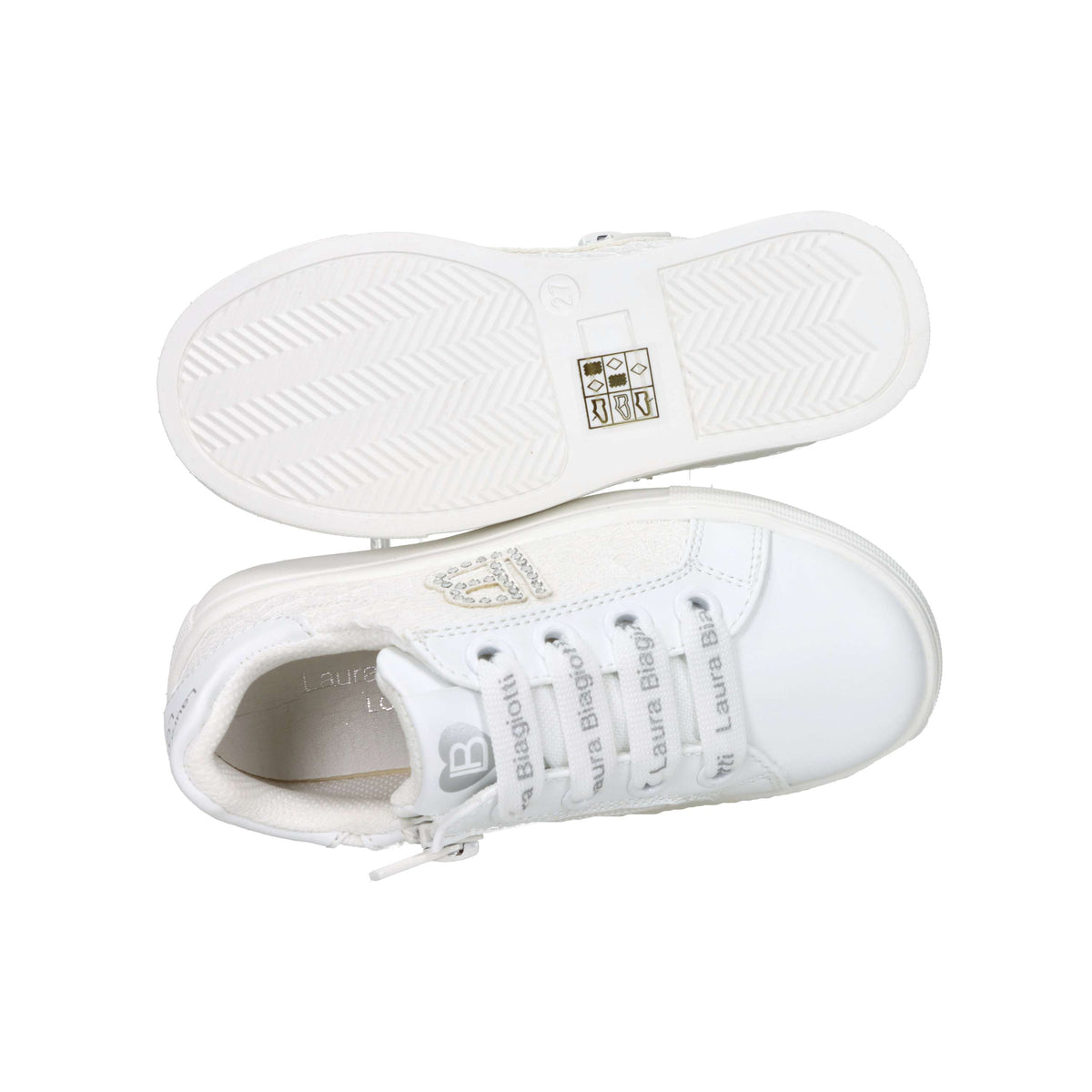 Laura Biagiotti Love Bambine e ragazze Sneakers 9854 Bianco