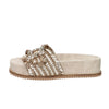 Keys Donna Ciabatta con zeppa K-12391 Platino