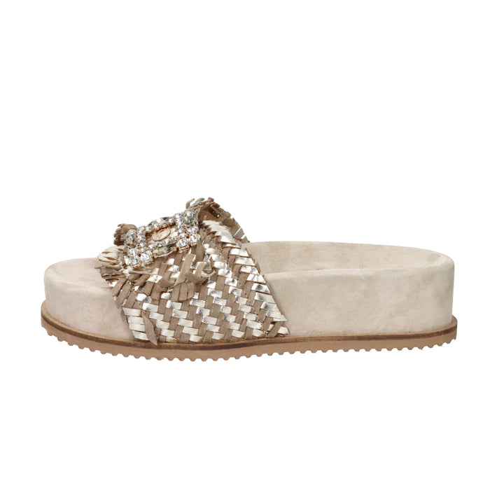 Keys Femme Mules compensées K-12391 Platine