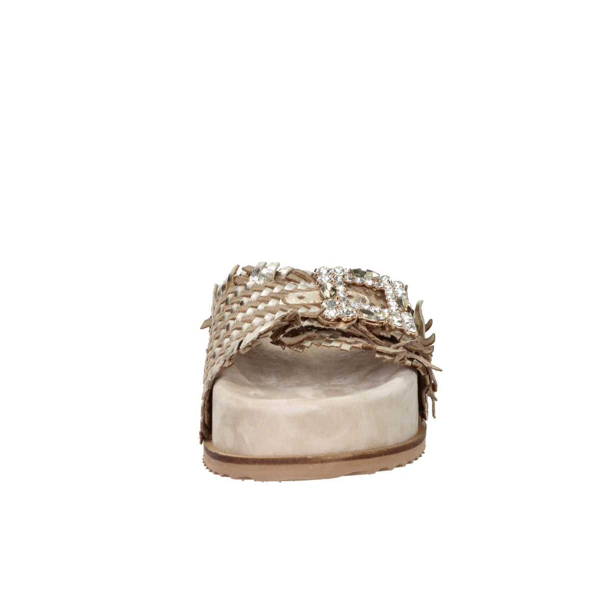 Keys Donna Ciabatta con zeppa K-12391 Platino