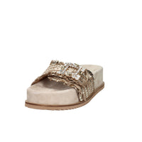 Keys Donna Ciabatta con zeppa K-12391 Platino