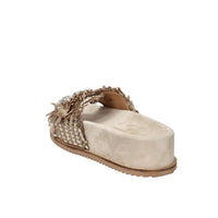 Keys Donna Ciabatta con zeppa K-12391 Platino