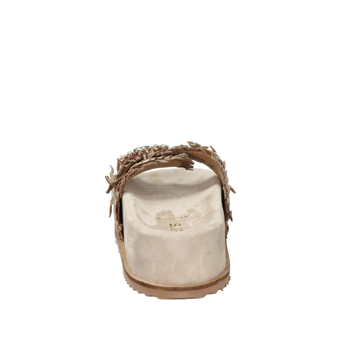 Keys Donna Ciabatta con zeppa K-12391 Platino