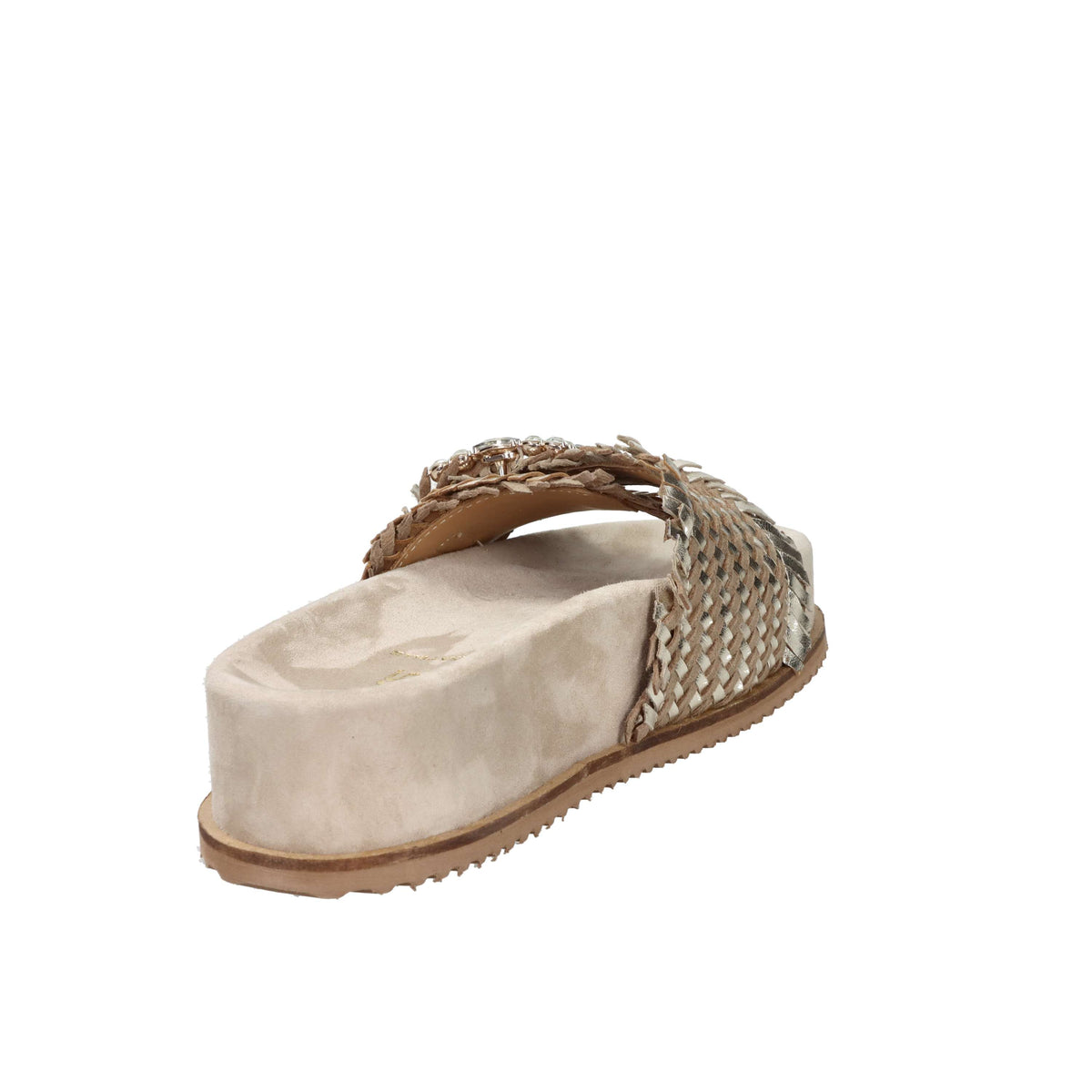 Keys Donna Ciabatta con zeppa K-12391 Platino