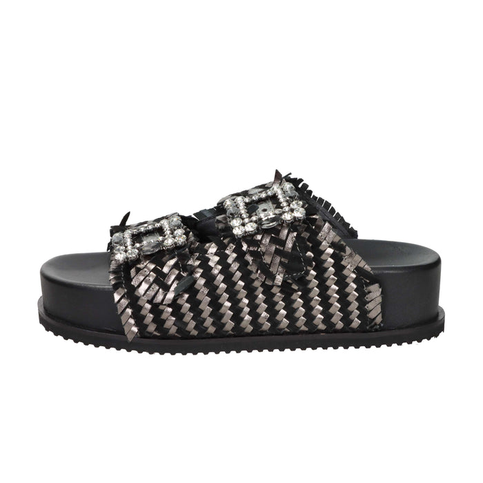 Keys Femme Mules compensées K-12390 Noir