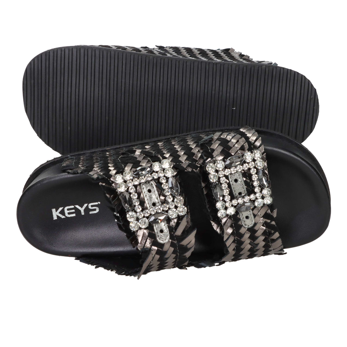 Keys Femme Mules compensées K-12390 Noir