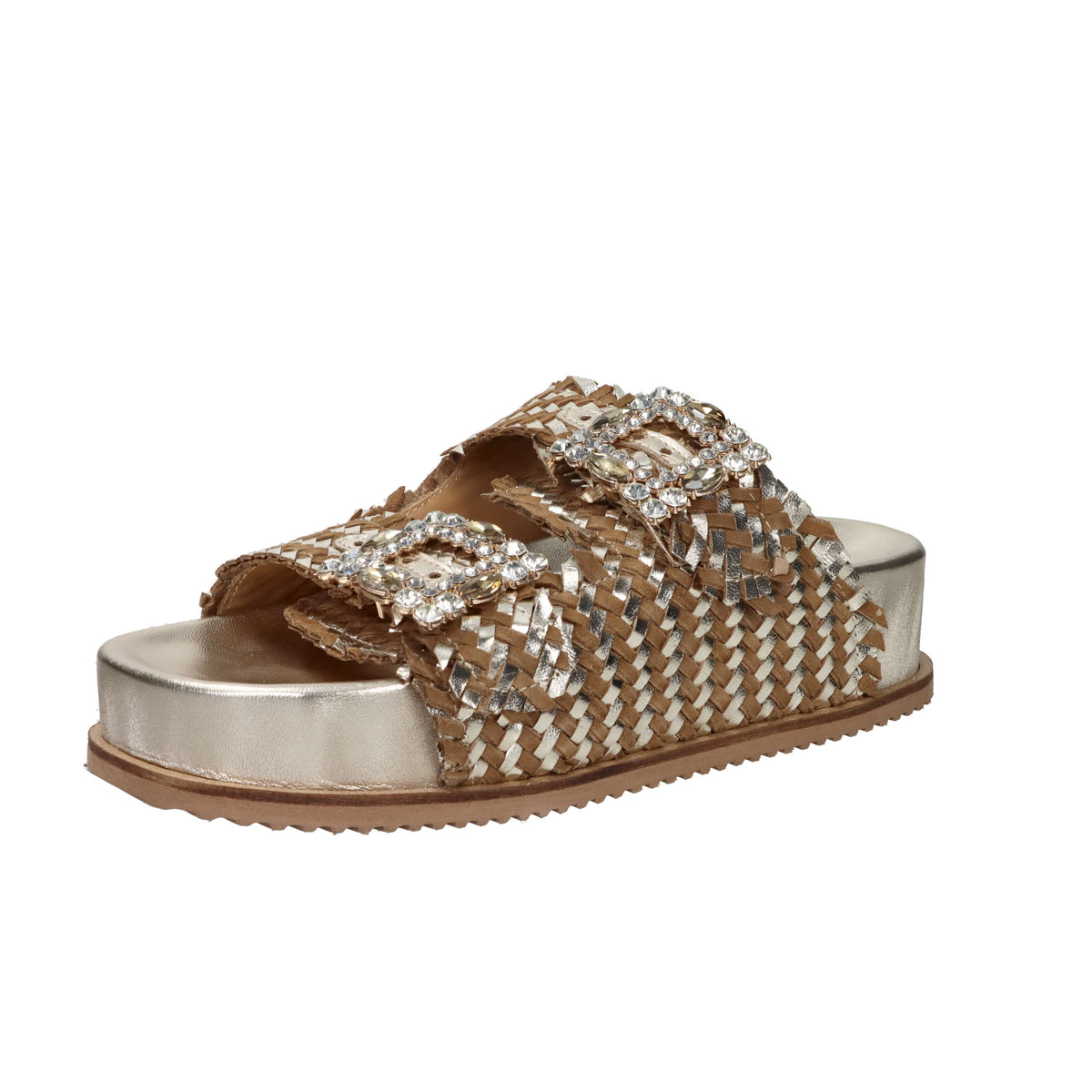 Keys Femme Mules compensées K-12390 Platine