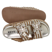 Keys Femme Mules compensées K-12390 Platine