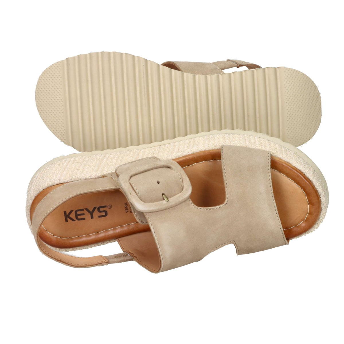 Keys Donna Sandalo con zeppa K-12301 Beige