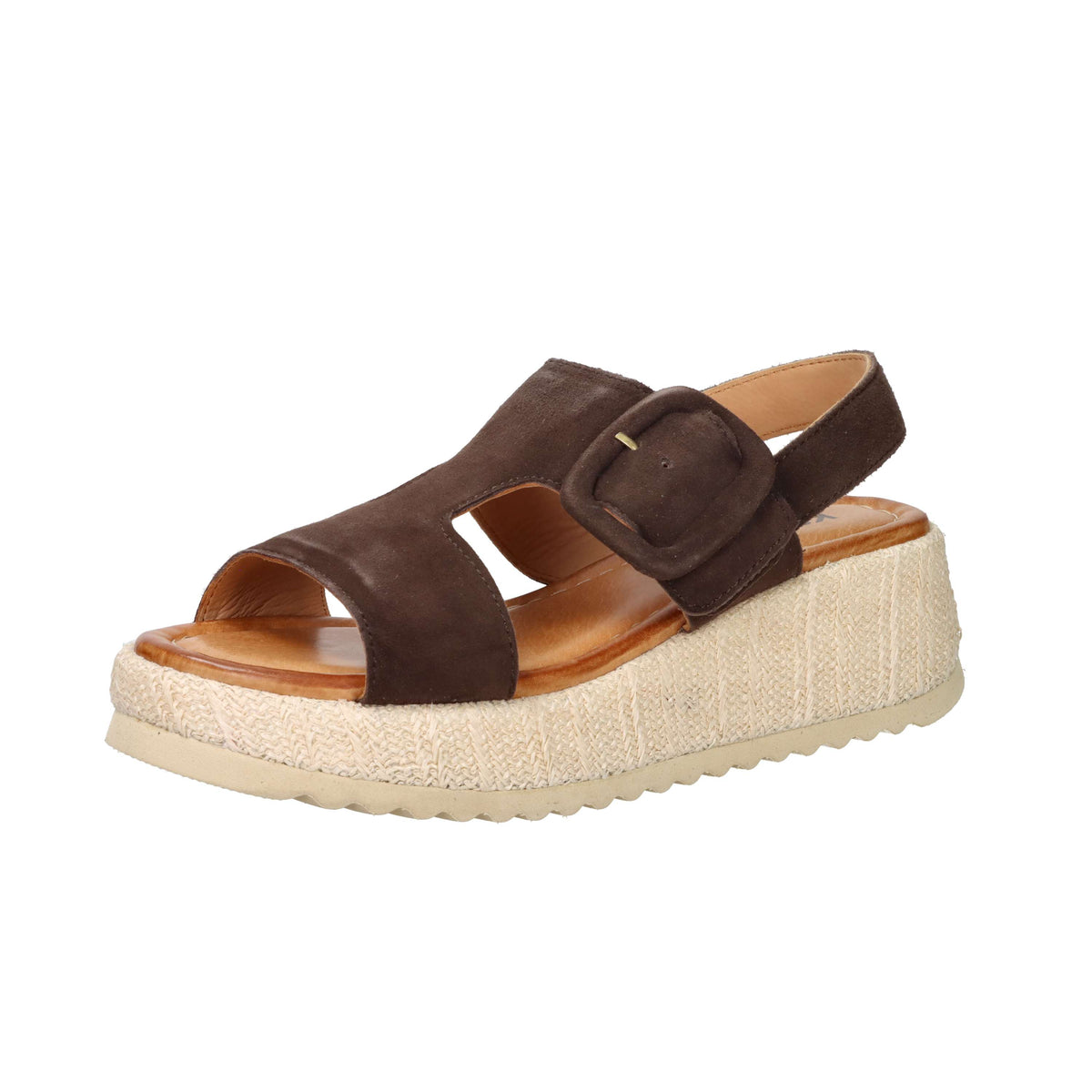Keys Donna Sandalo con zeppa K-12301 Marrone