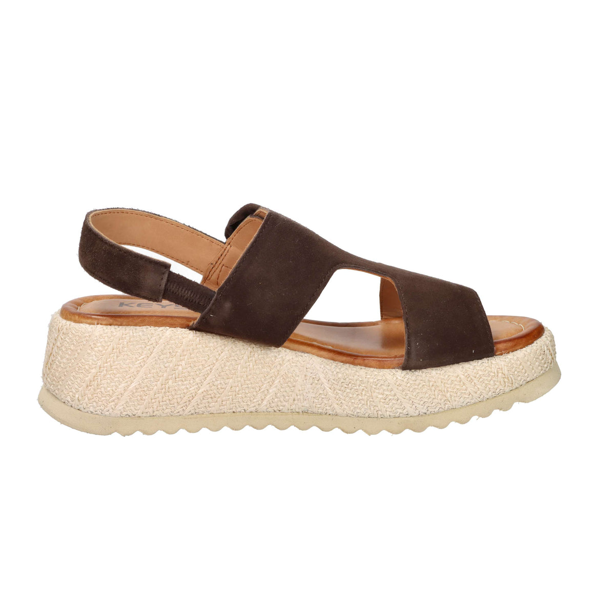 Keys Donna Sandalo con zeppa K-12301 Marrone