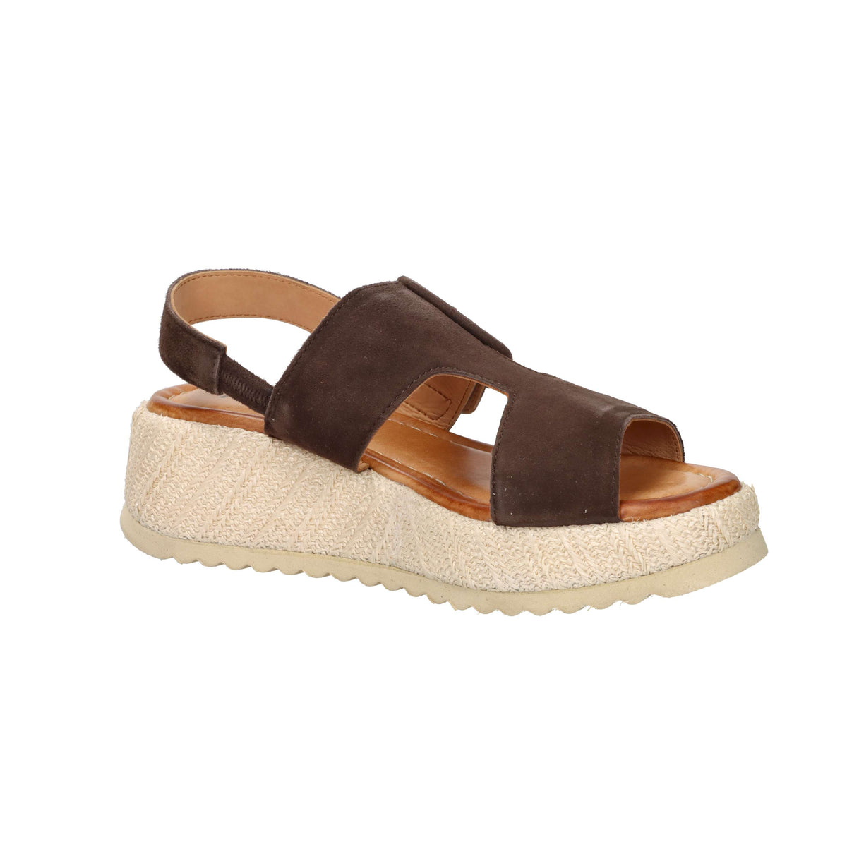 Keys Donna Sandalo con zeppa K-12301 Marrone