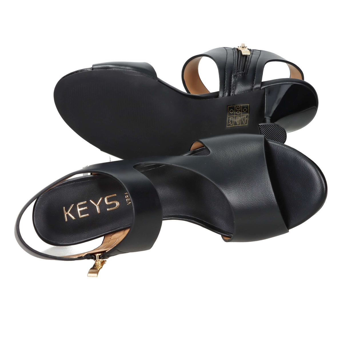 Keys Donna Sandalo con tacco K-12620 Nero