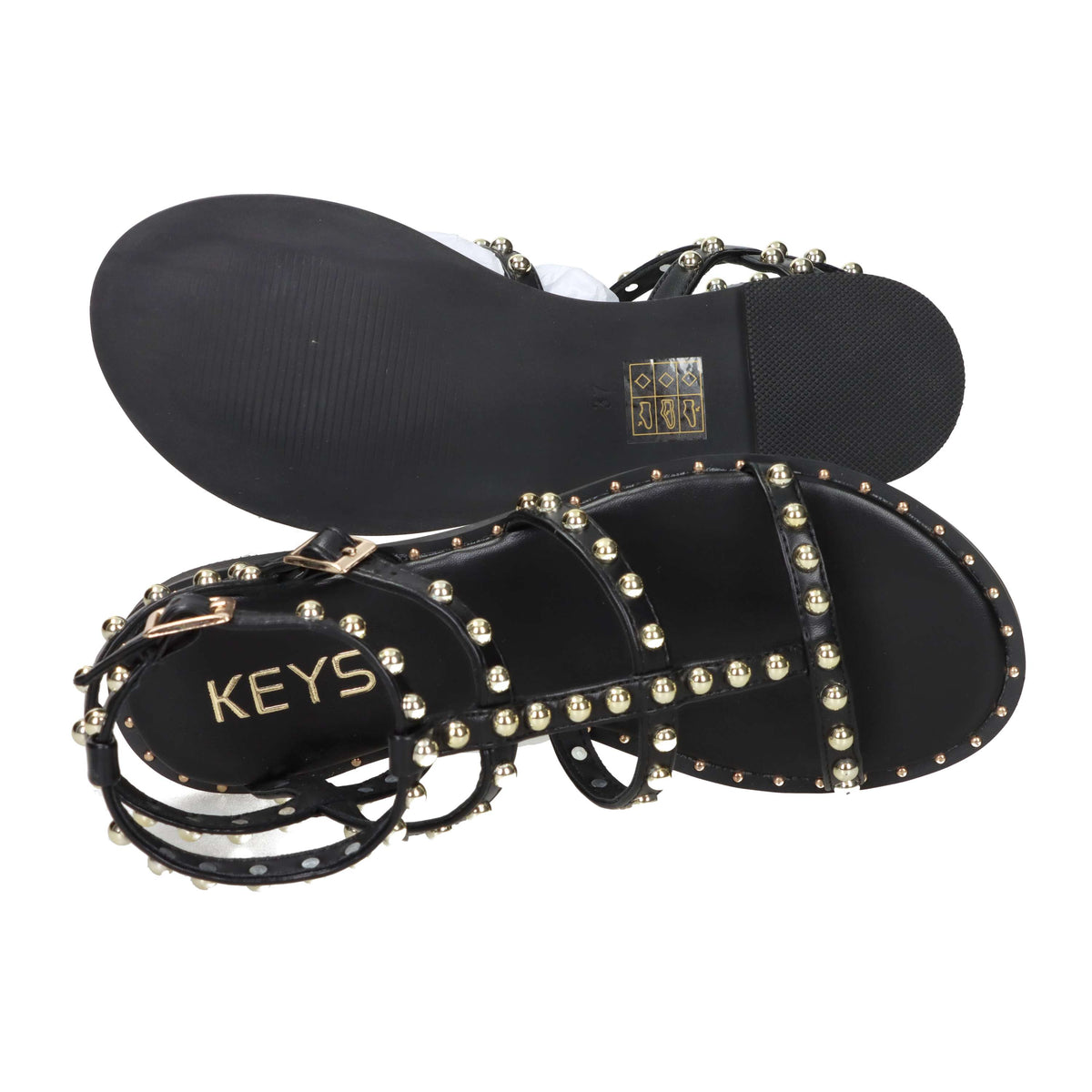 Keys Donna Sandalo basso K-12600 Nero