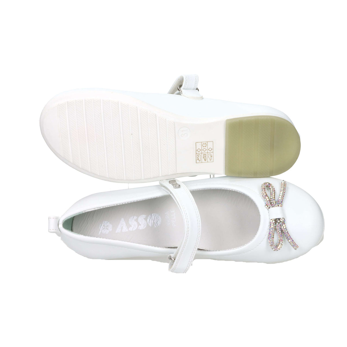 Asso Bambine e ragazze Ballerine AG-17080 Bianco