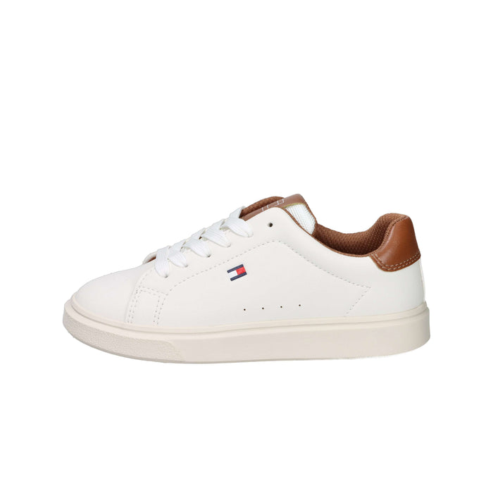 Tommy Hilfiger Bambini e ragazzi Sneakers T3X9-34350-1355 Bianco/Cuoio