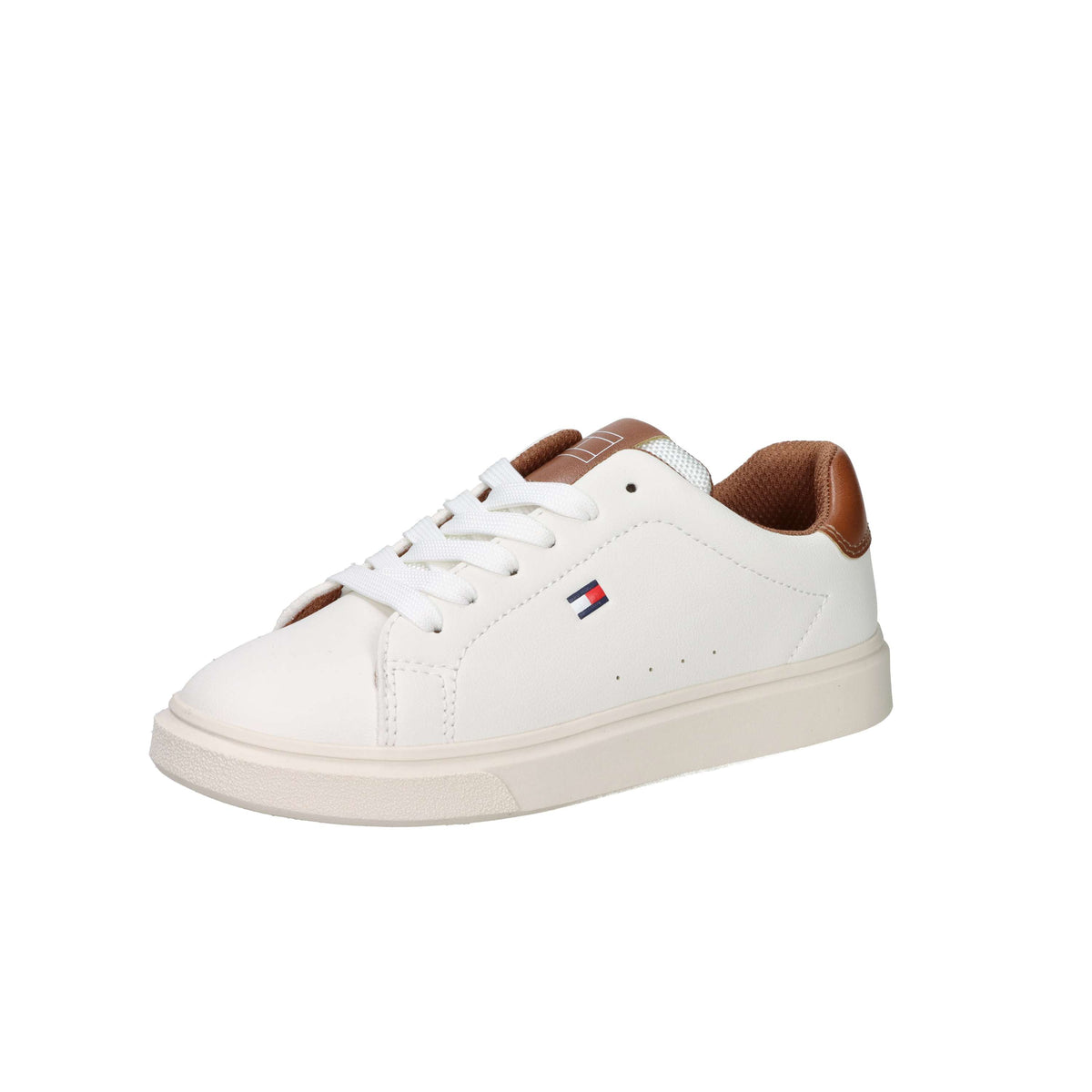 Tommy Hilfiger Bambini e ragazzi Sneakers T3X9-34350-1355 Bianco/Cuoio