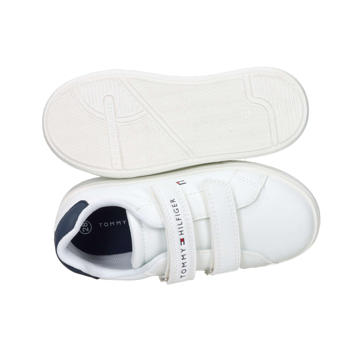 Tommy Hilfiger Bambini e ragazzi Sneakers T1X9-34338-1355 Bianco/Blu
