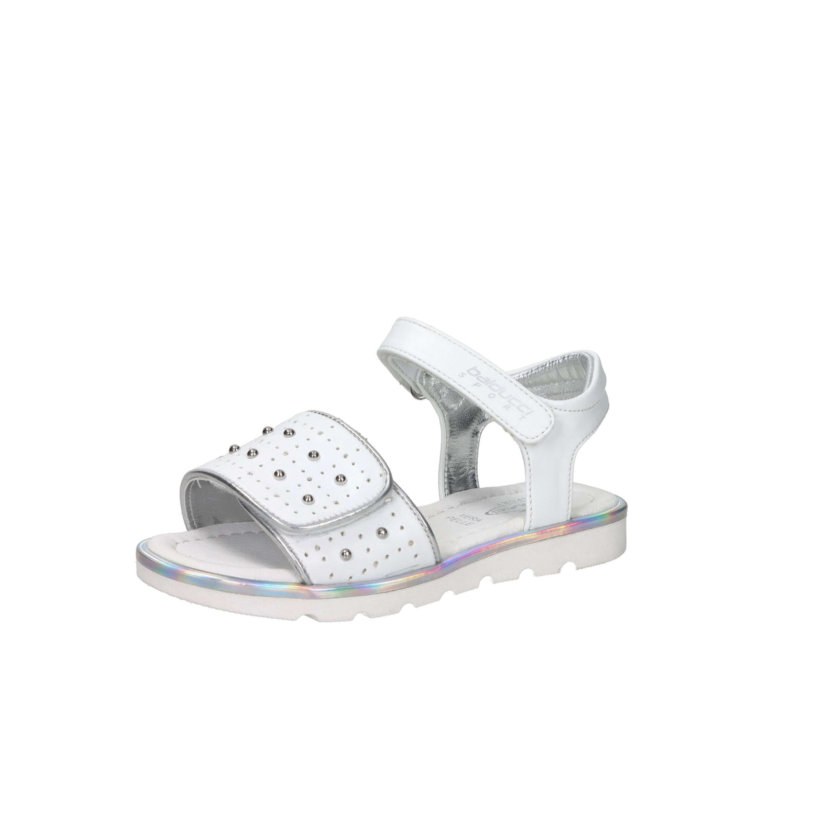 Balducci Sport Bambine e ragazze Sandalo BS6050 Bianco/Argento