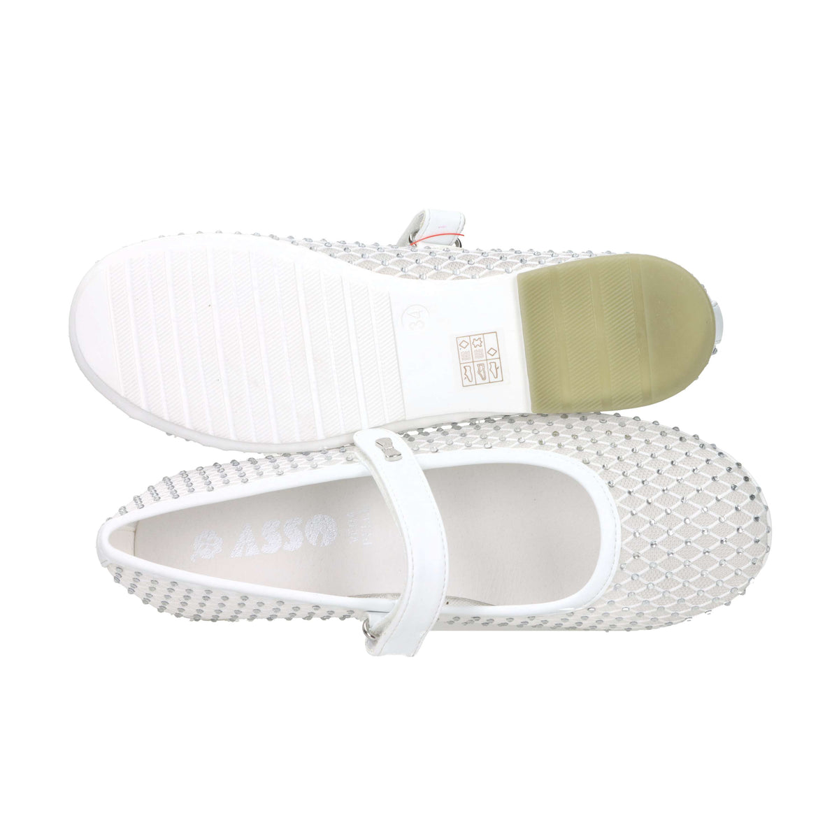 Asso Bambine e ragazze Ballerine AG-17844 Bianco