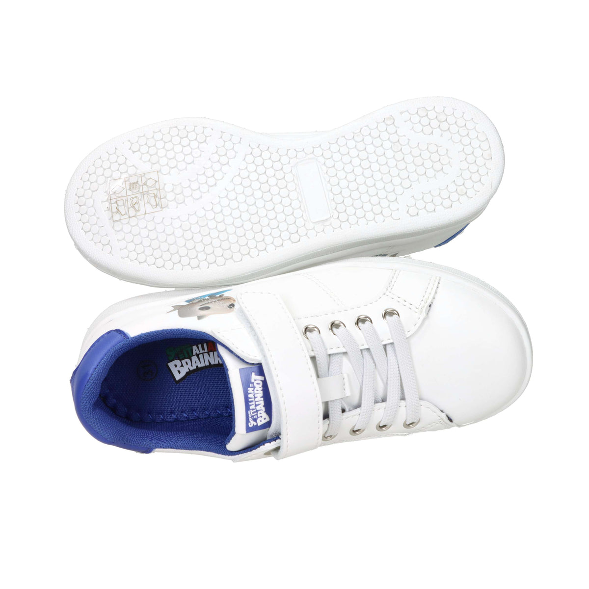 Skifidol Enfants et garçons Sneakers SK020 Blanc/Bleu