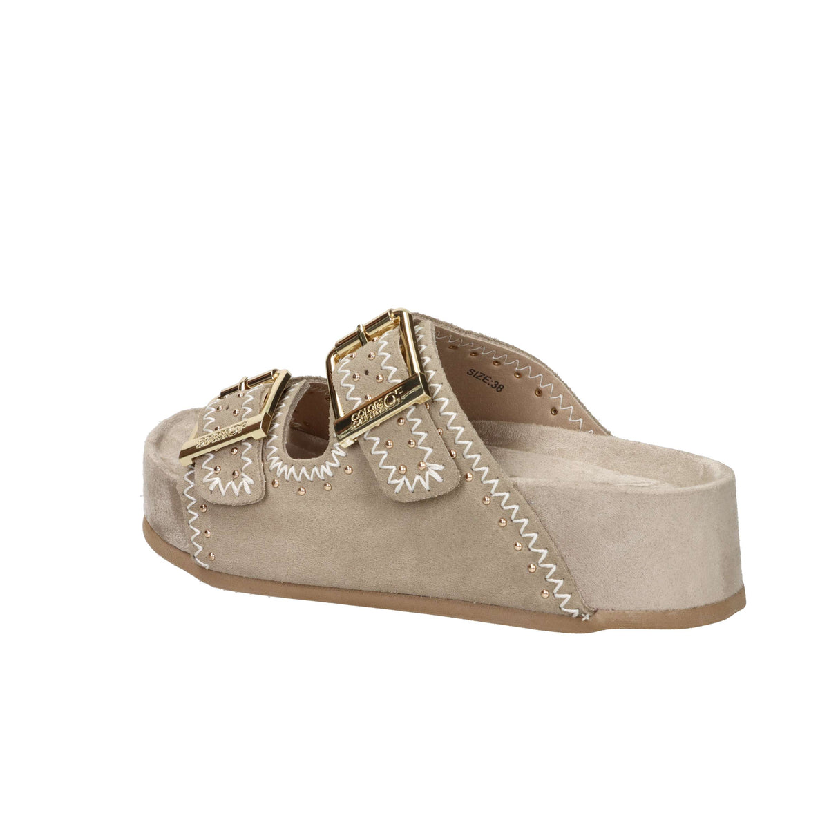 Colors Of California Donna Ciabatta con zeppa HC.DUNE08 Taupe
