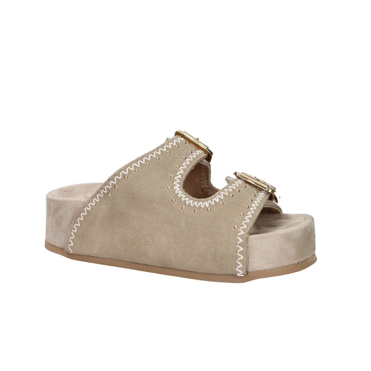 Colors Of California Donna Ciabatta con zeppa HC.DUNE08 Taupe