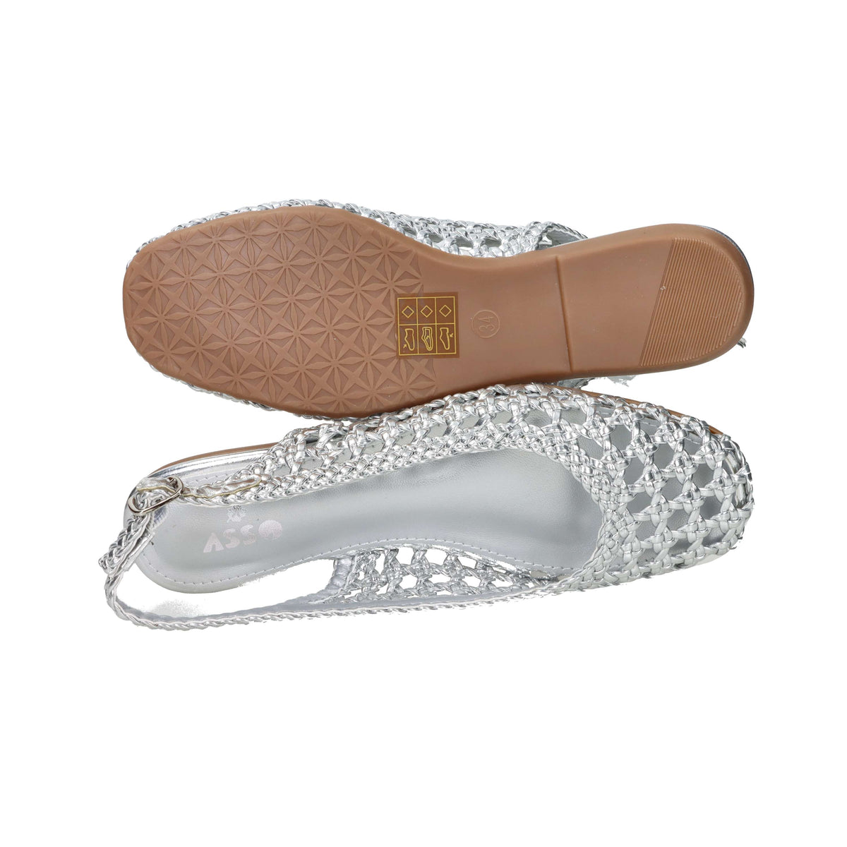 Asso Girls Slingback AG-18043 Silver