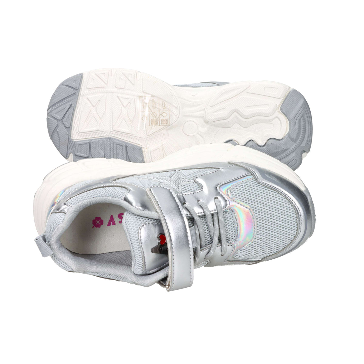 Asso Girls' Sneakers AG-18030 Silver