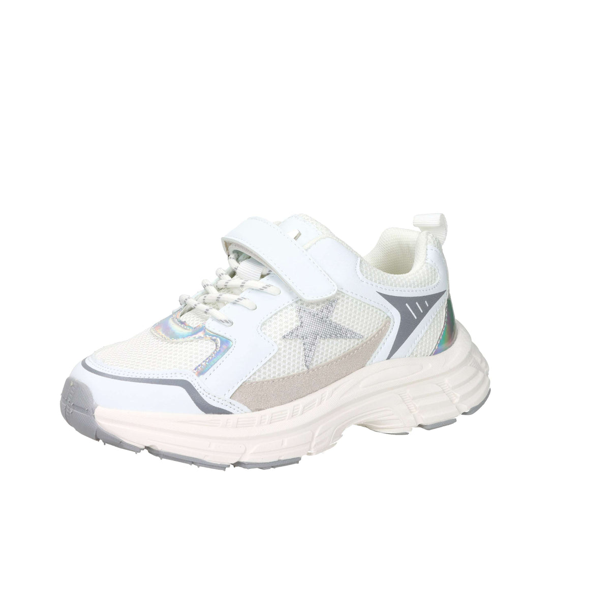 Asso Enfants et filles Baskets AG-18030 Blanc/Argent