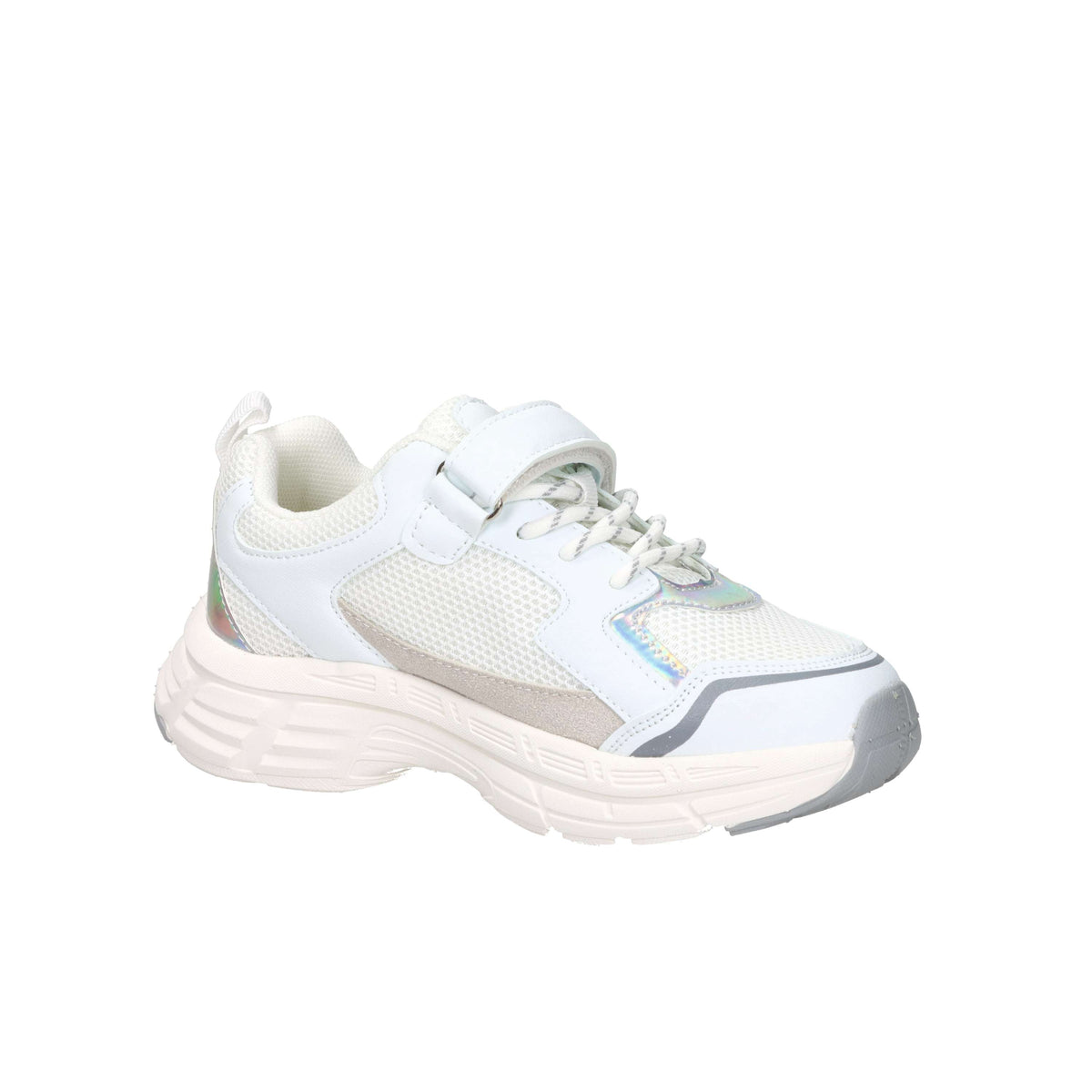 Asso Enfants et filles Baskets AG-18030 Blanc/Argent