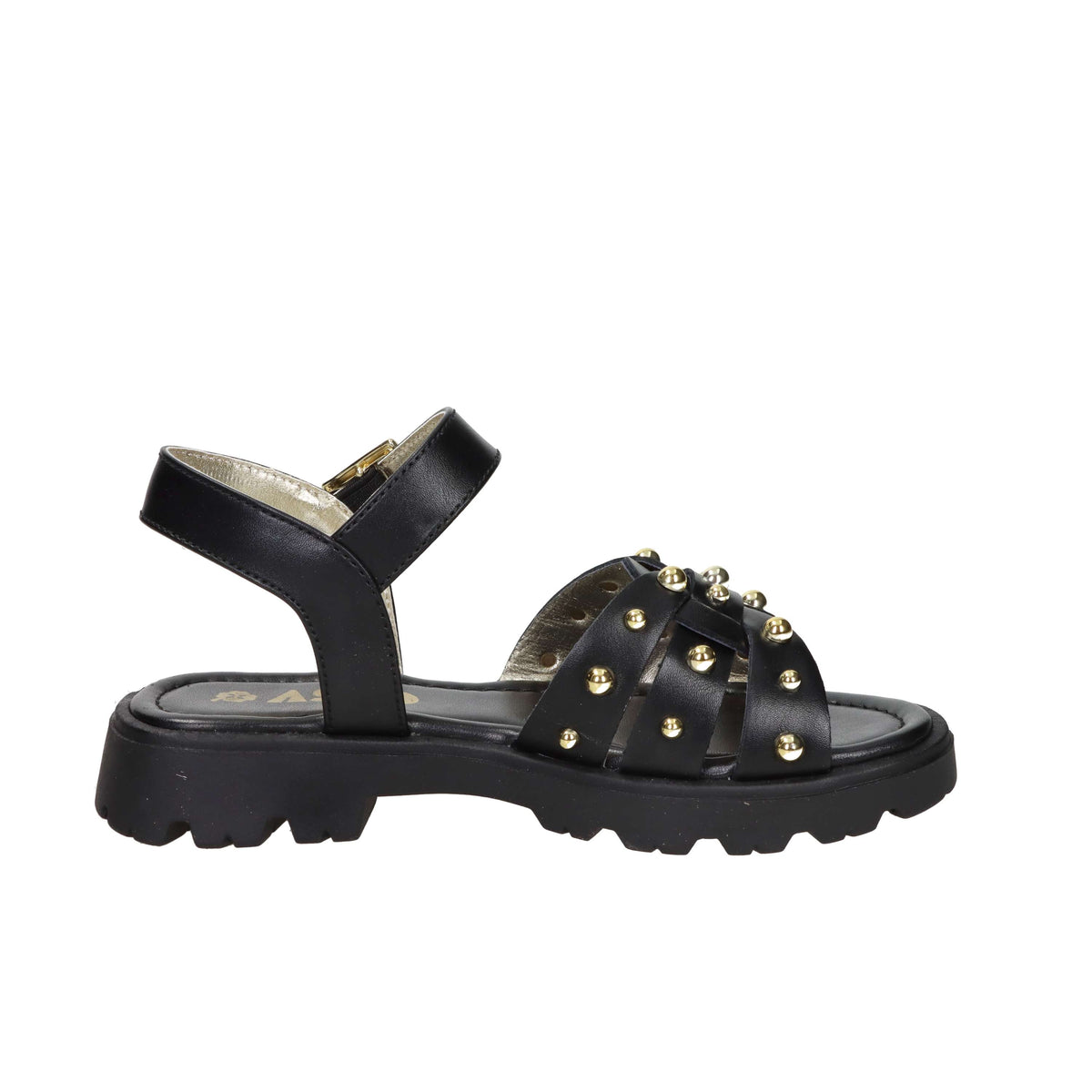 Asso Girls' Sandal AG-17942 Black