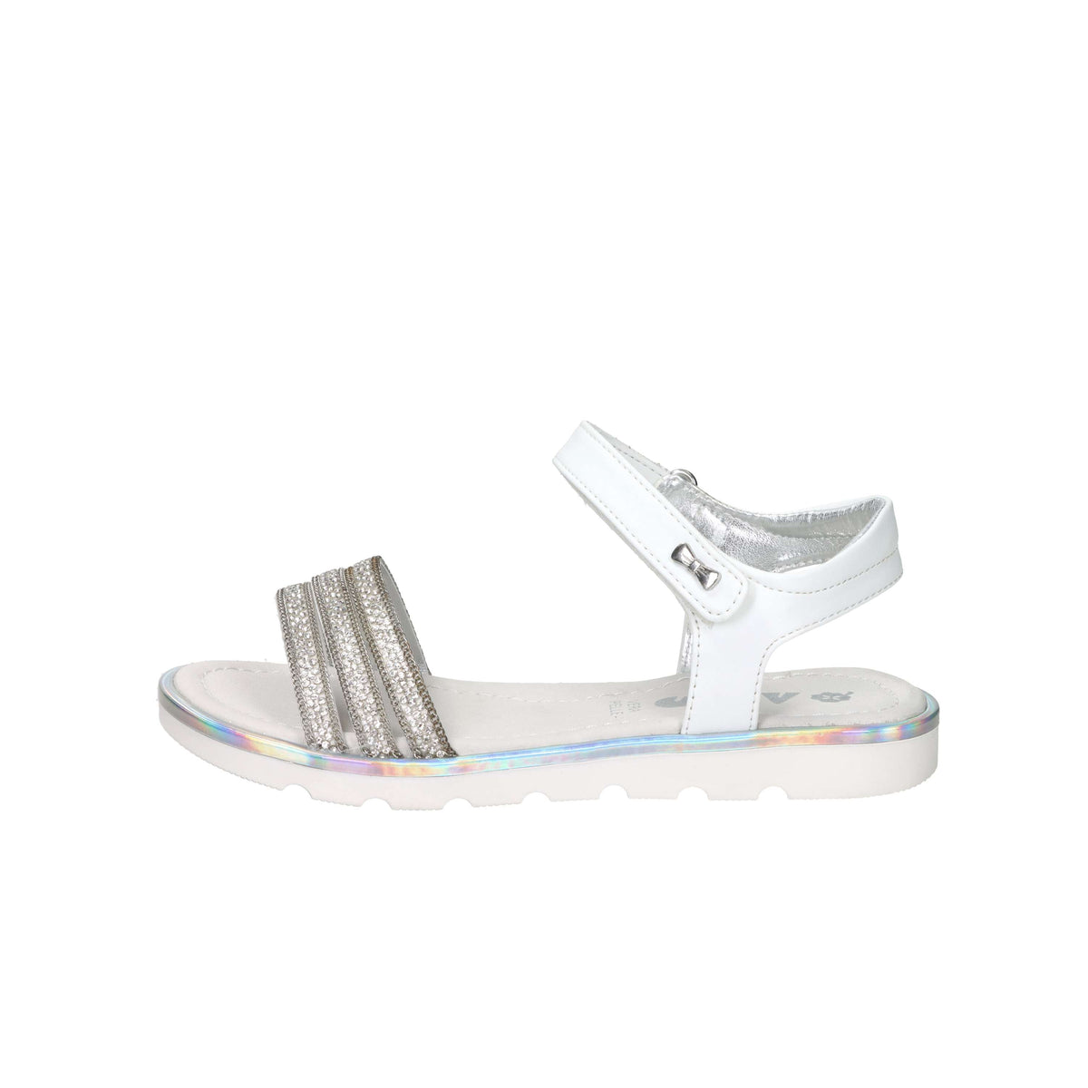 Asso Girls' Sandal AG-17900 White/Silver