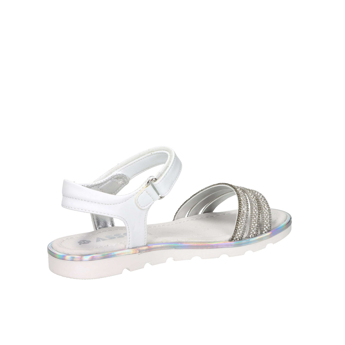 Asso Girls' Sandal AG-17900 White/Silver