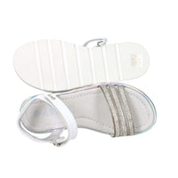 Asso Girls' Sandal AG-17900 White/Silver
