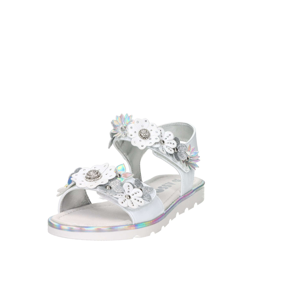 Asso Girls' Sandal AG-17904 White/Silver