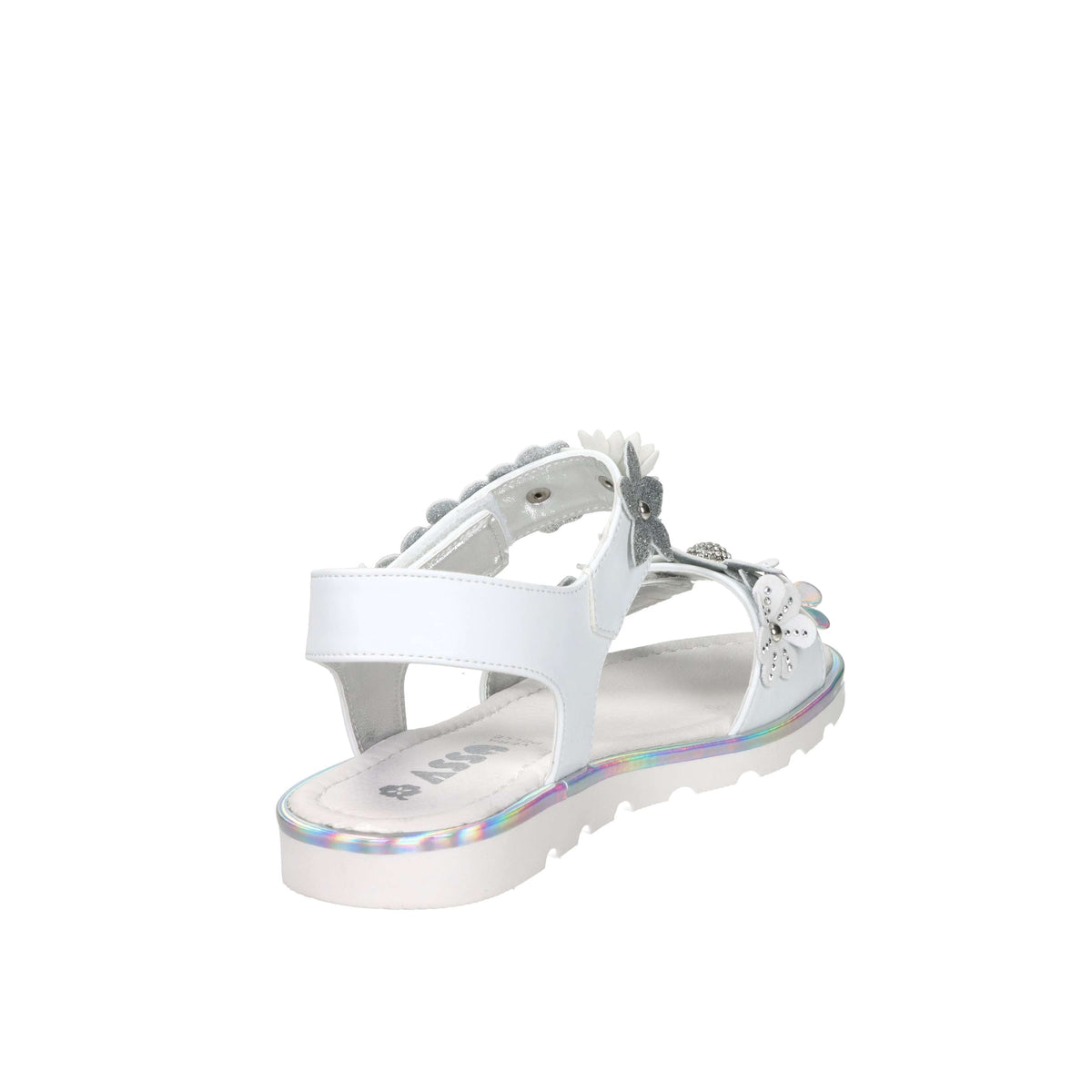 Asso Girls' Sandal AG-17904 White/Silver