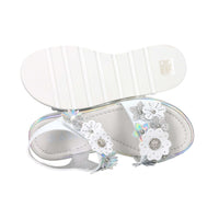 Asso Girls' Sandal AG-17904 White/Silver