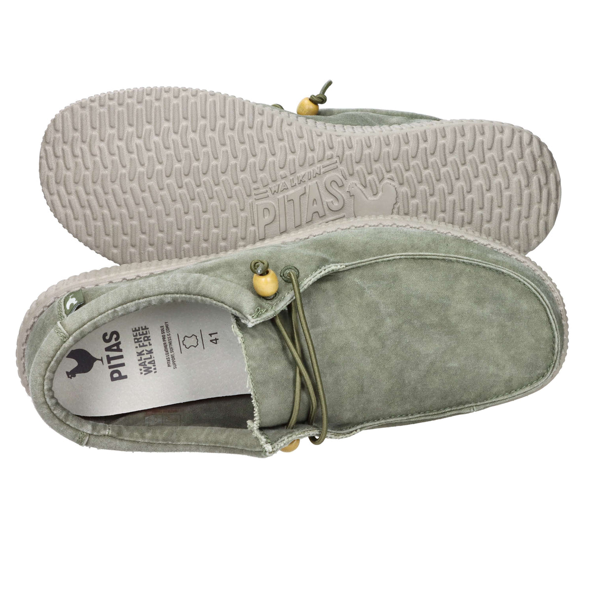 Pitas Men's Slip-on WP150 WALLABI WASHED Dark Green