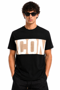 Icon Uomo T-shirt IUT014 Nero/Beige